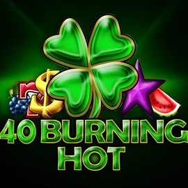 40 Burning Hot slot logo by Amusnet Interactive at Roulettino Casino