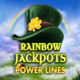 Rainbow Jackpots Power Lines slot visual from Red Tiger Gaming available on roulettinoo.ca
